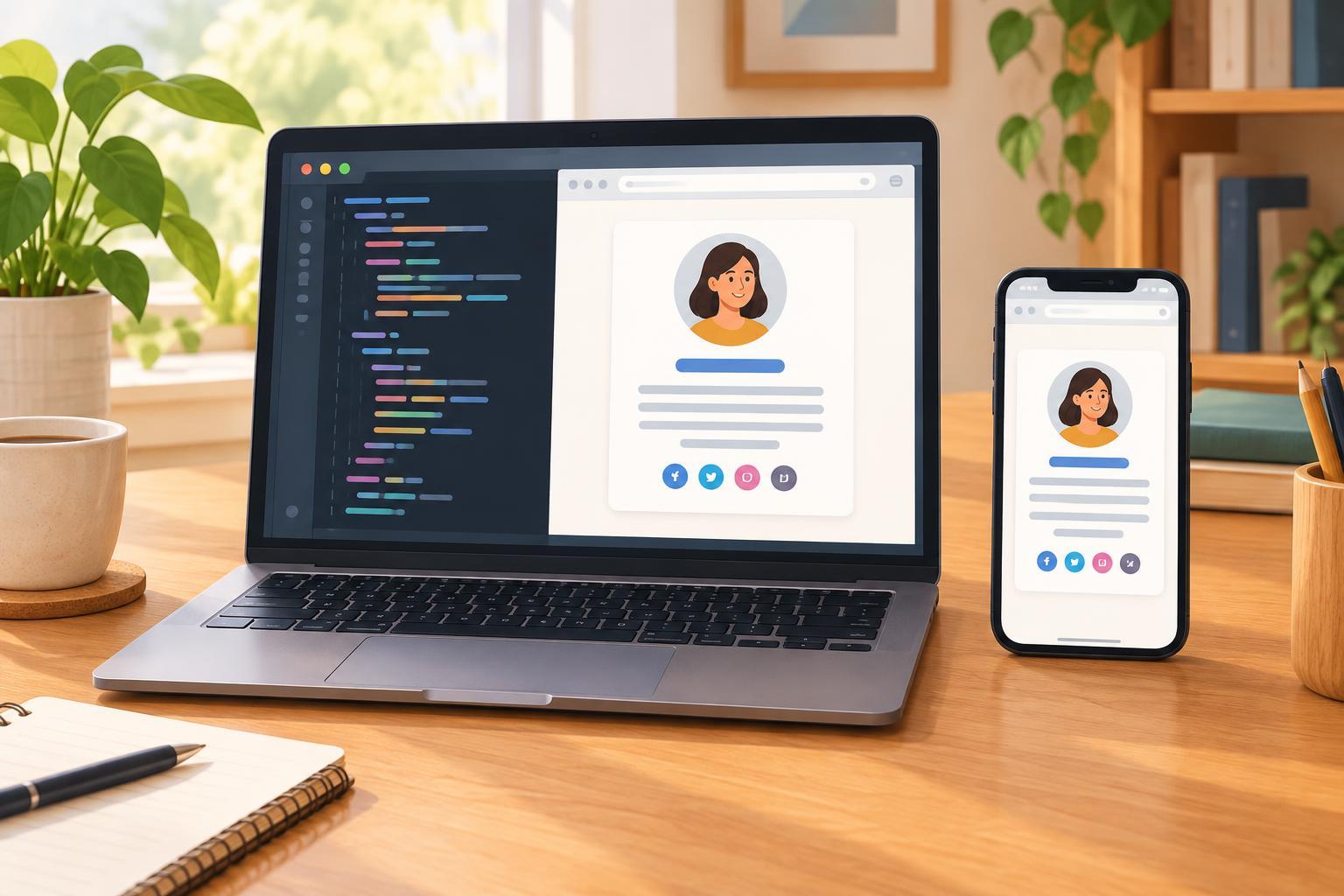 Build a Responsive Personal Profile Card with HTML and CSS